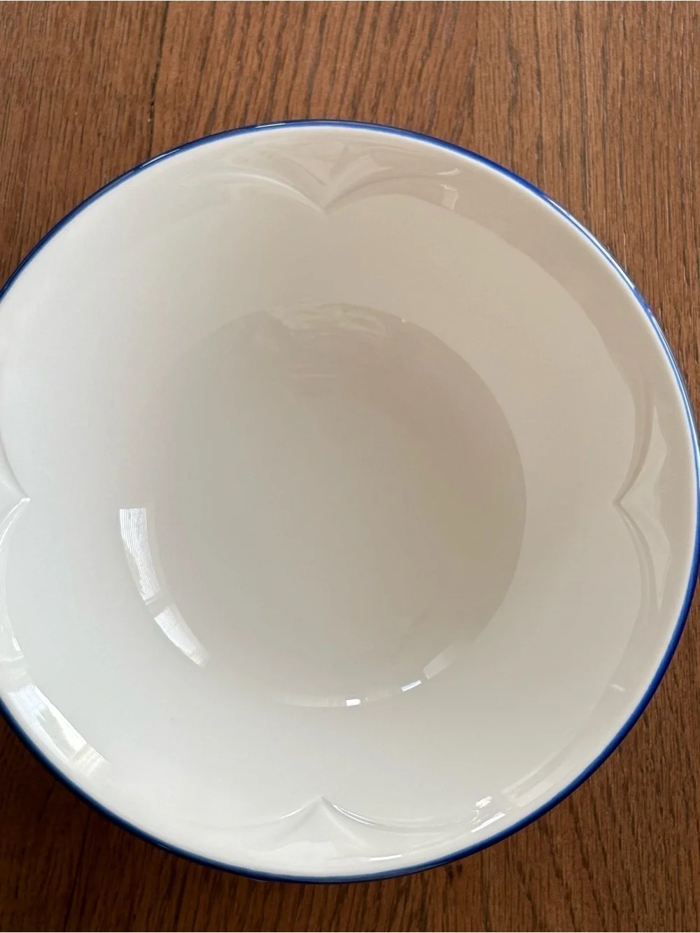 Steelite ALBALITE soup salad bowl set white blue rim England